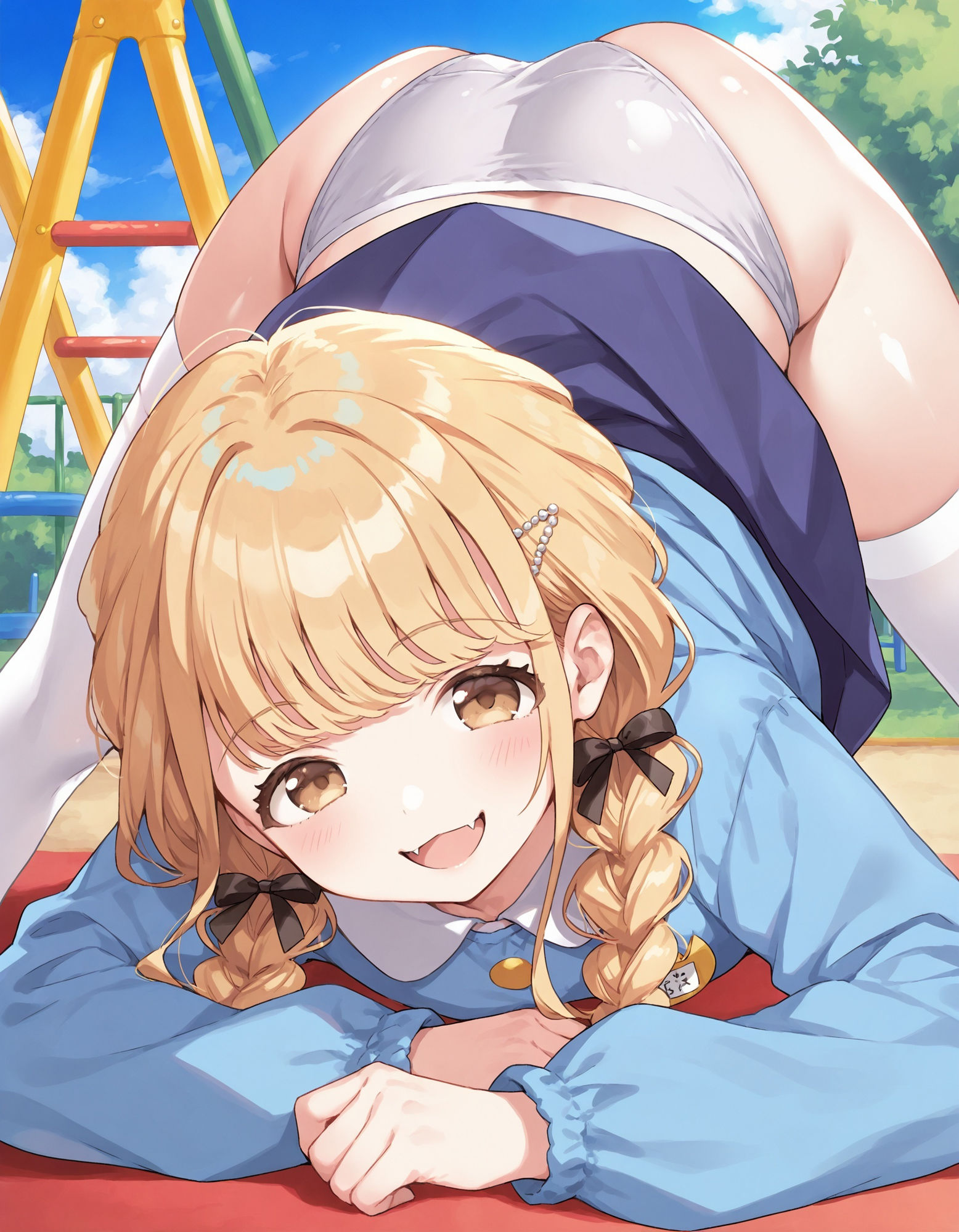 藤〇ことねのパンチラ〜チャ◯ルドスモック編〜 - サンプル画像 8