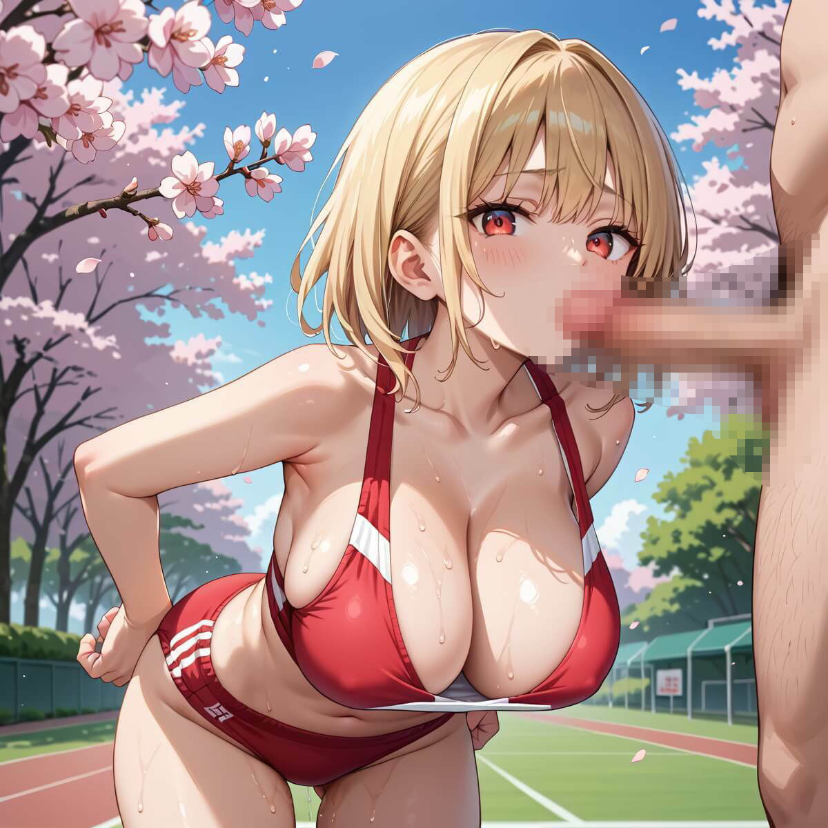 桜舞うグランドでブルマ少女でエッチ！2たっぷり200枚★ - サンプル画像 6