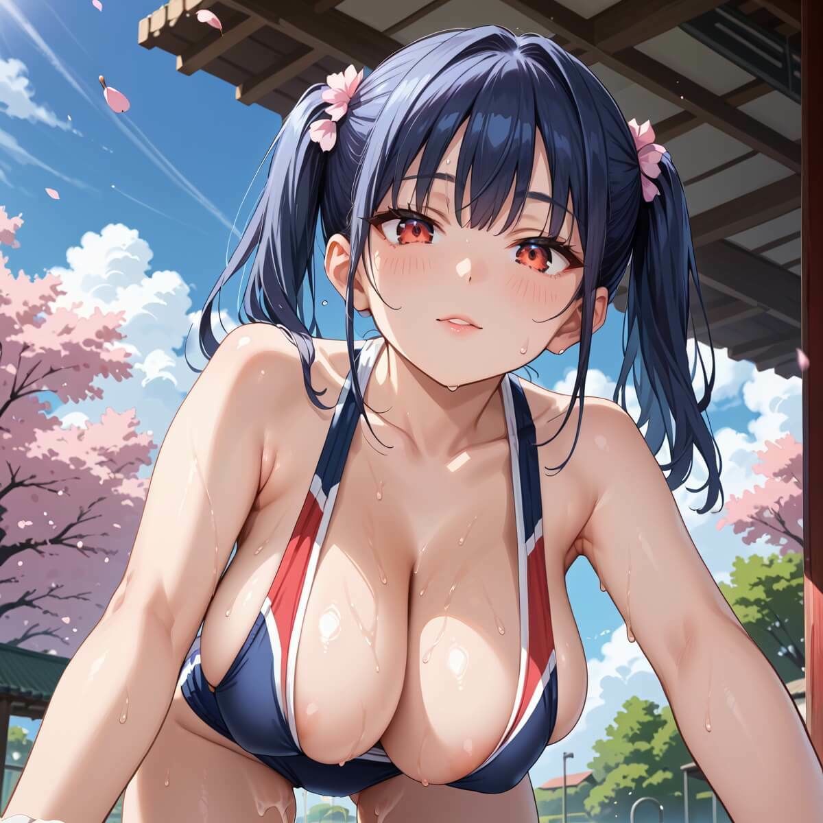 桜舞うグランドでブルマ少女でエッチ！5たっぷり200枚★ - サンプル画像 3