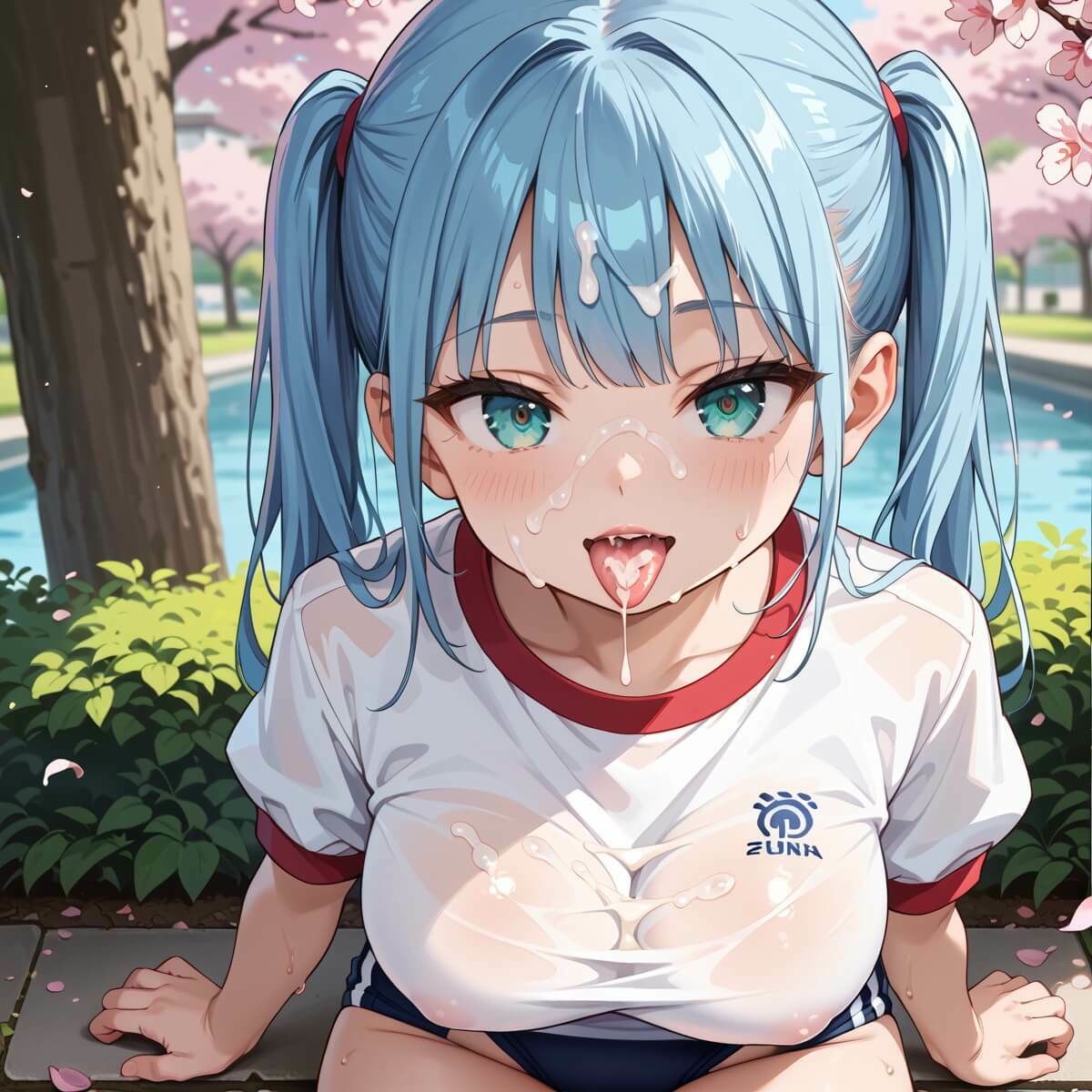 桜舞うグランドでブルマ少女でエッチ！5たっぷり200枚★ - サンプル画像 6