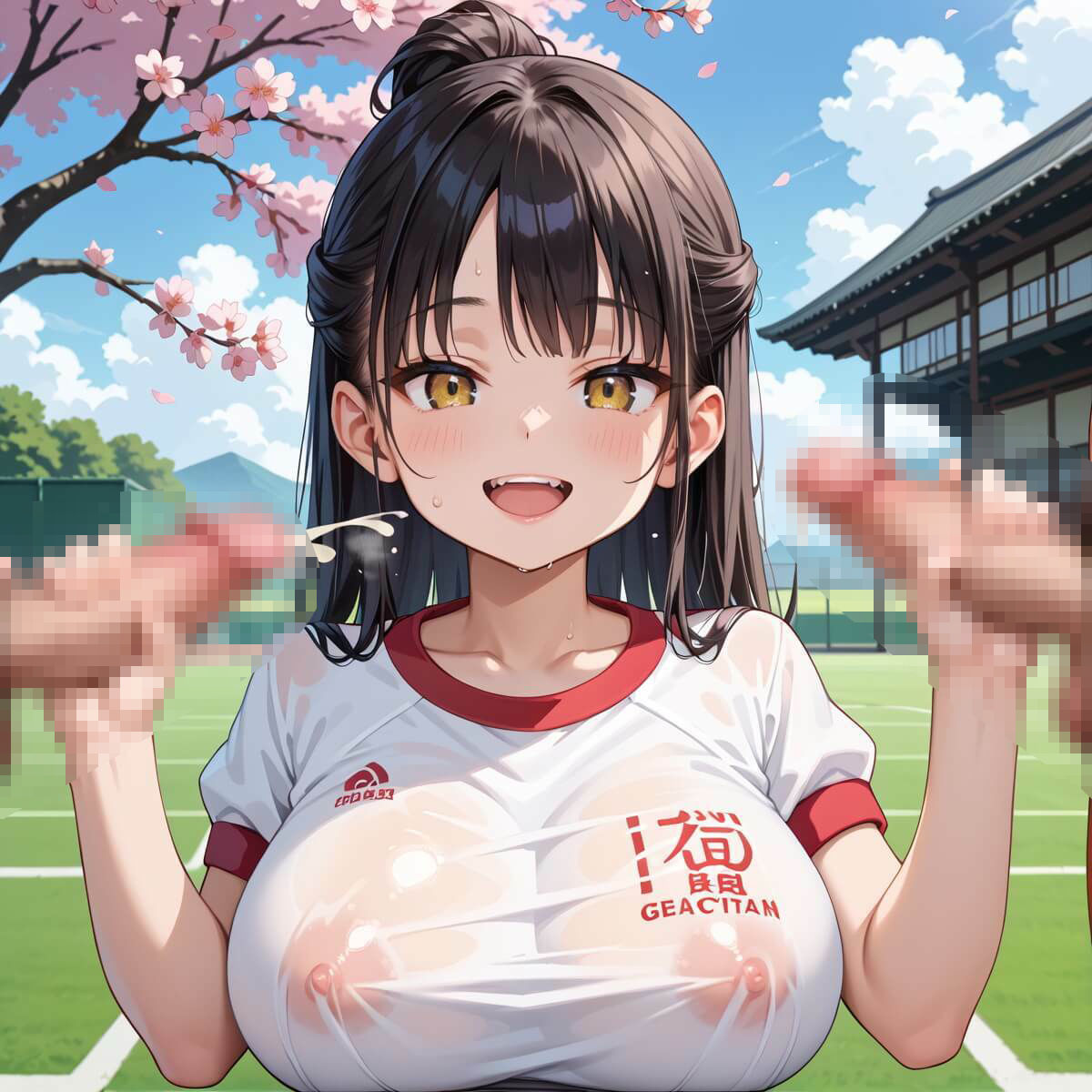 桜舞うグランドでブルマ少女でエッチ！5たっぷり200枚★ - サンプル画像 9