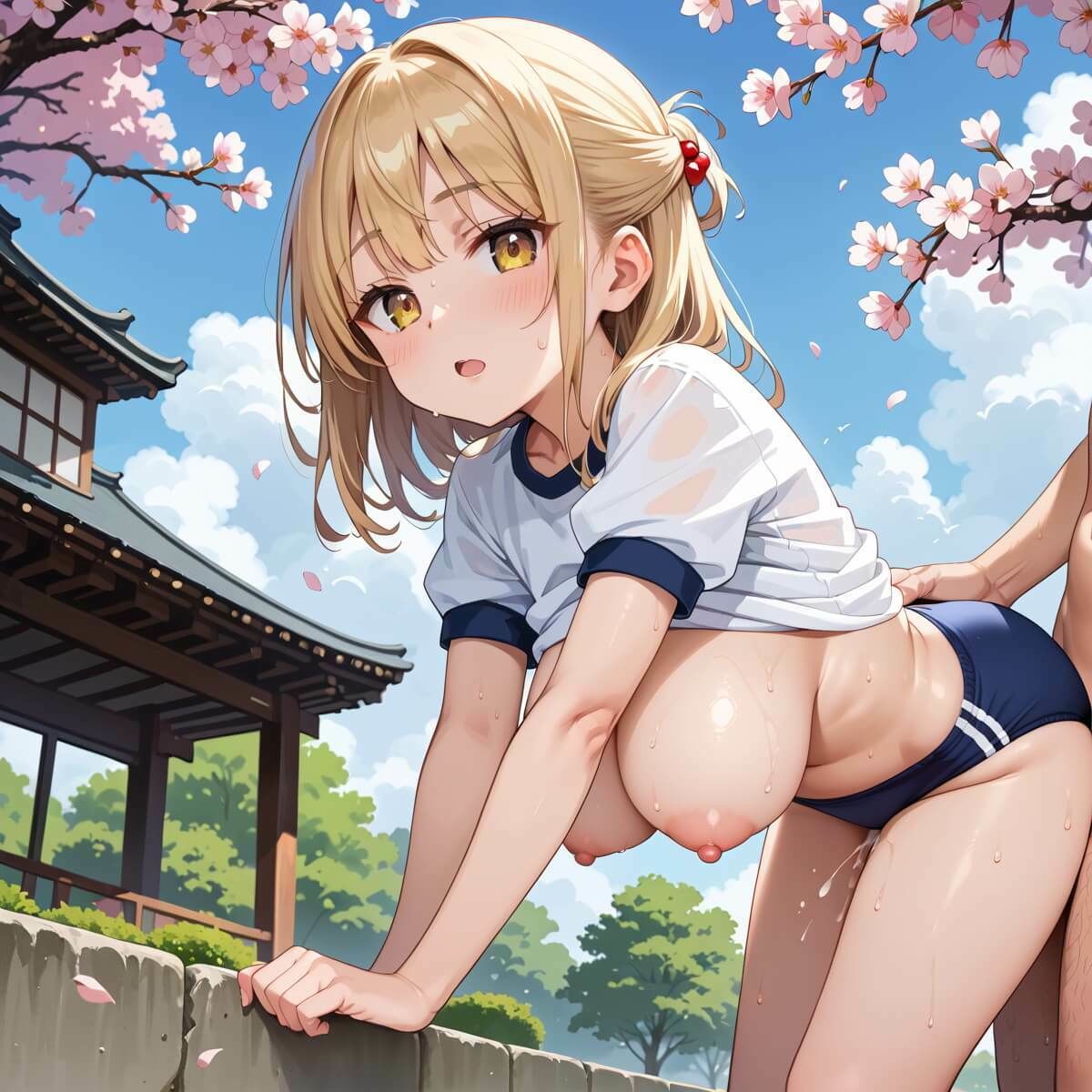 桜舞うグランドでブルマ少女でエッチ！6たっぷり200枚★ - サンプル画像 5