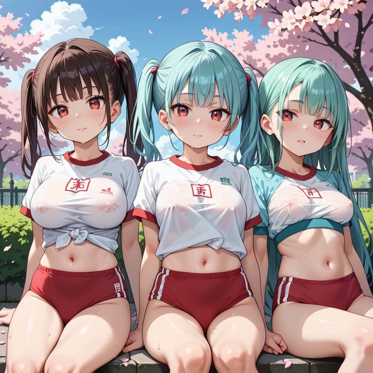 桜舞うグランドでブルマ少女でエッチ！8たっぷり200枚★ - サンプル画像 6