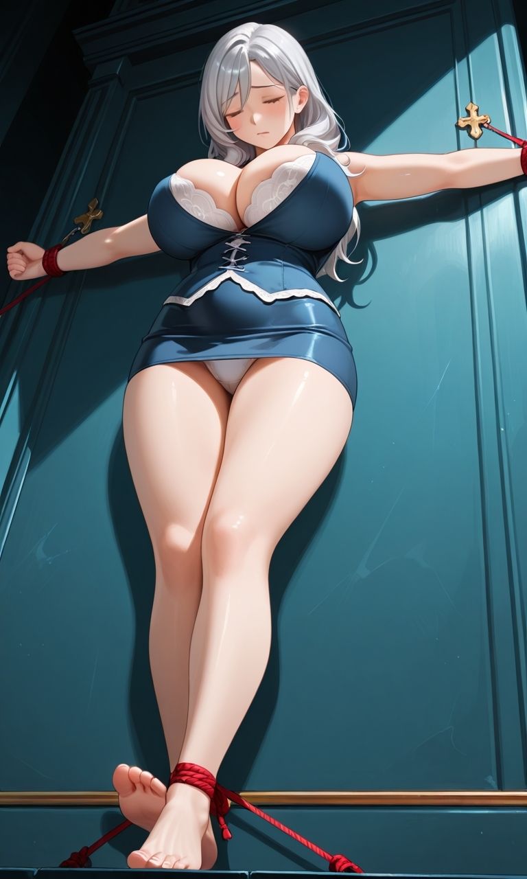 フェチコレVol.80 拘束・十字架磔された巨乳人妻たち（銀髪編）【総枚数250枚】 - サンプル画像 4