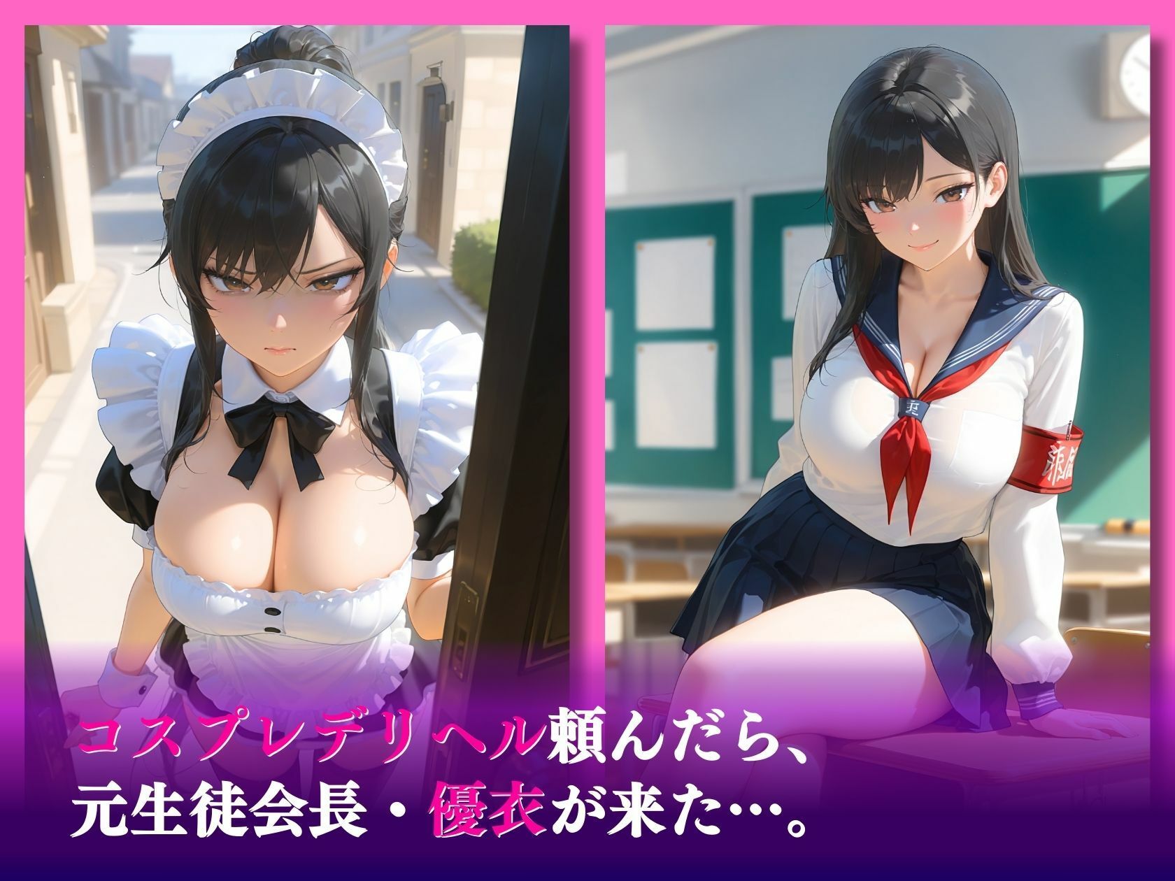 デリヘル堕ち清楚な元生徒会長ご主人様のお好みにコスプレします - サンプル画像 3
