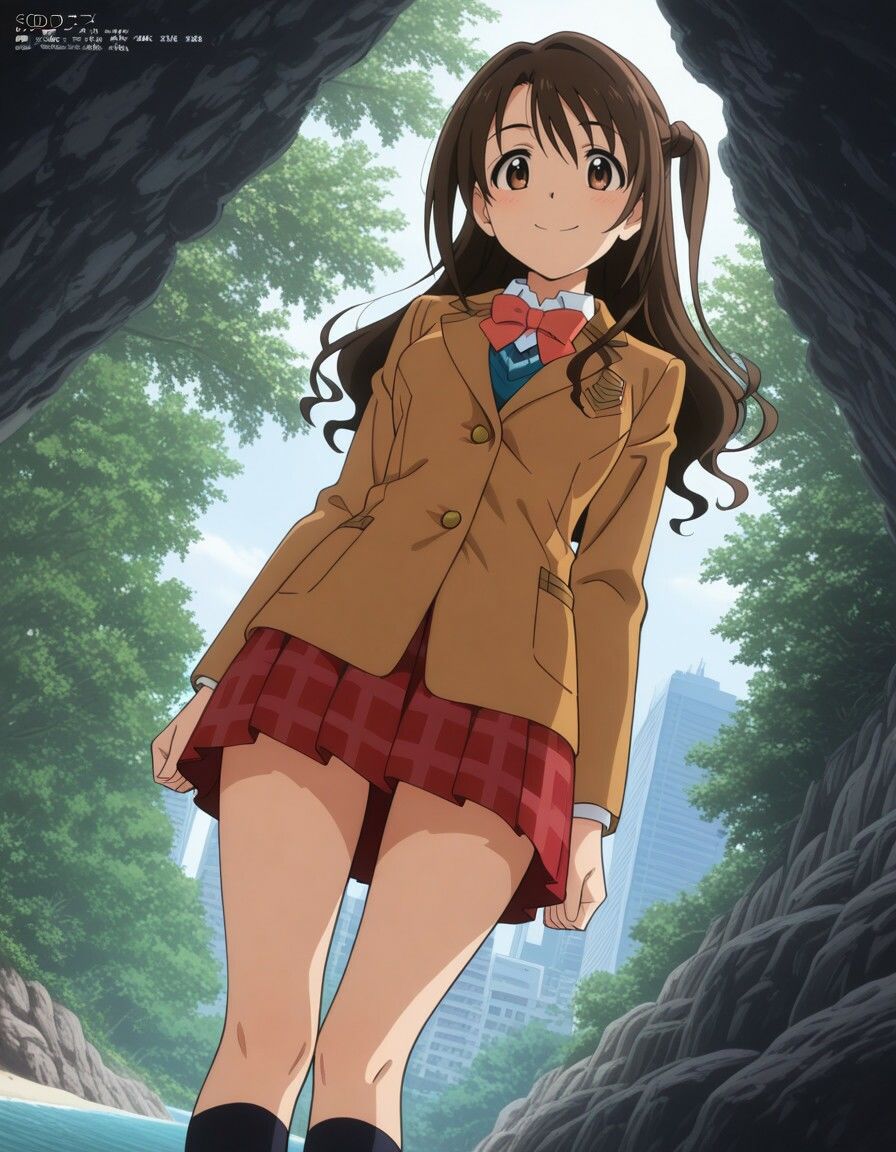 デレ〇ス 島村〇月 制服 おま〇こクパァ オナニー クンニ 潮吹き - サンプル画像 1