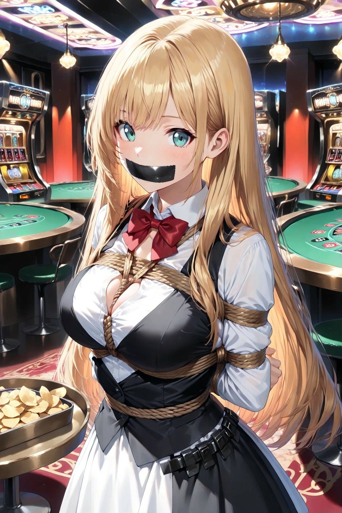 【無料】金髪女性緊縛サンプル - サンプル画像 2