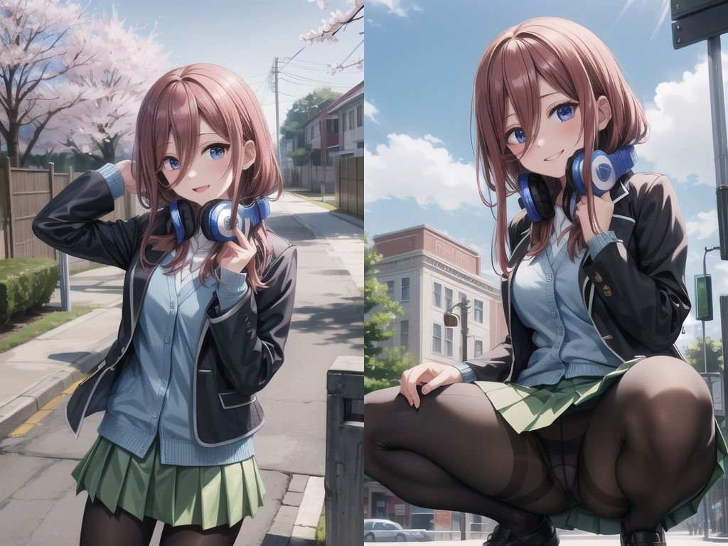 美少女イラスト集〜中〇三玖編〜 - サンプル画像 1