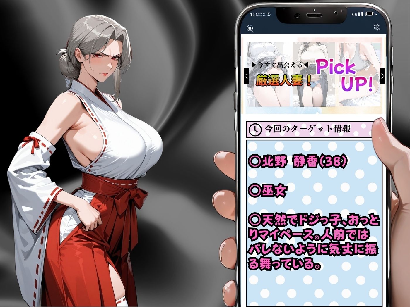 肉感人妻種付け〜巨乳巫女に邪気デカち○ぽを浄化してもらう話〜 - サンプル画像 2