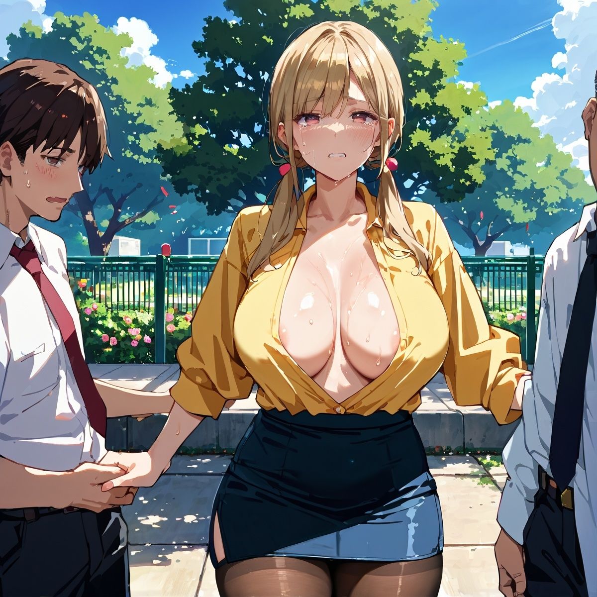 巨乳OLにヒミツのサービス残業してもらった件。〜野外H編〜 Vol.1 - サンプル画像 6