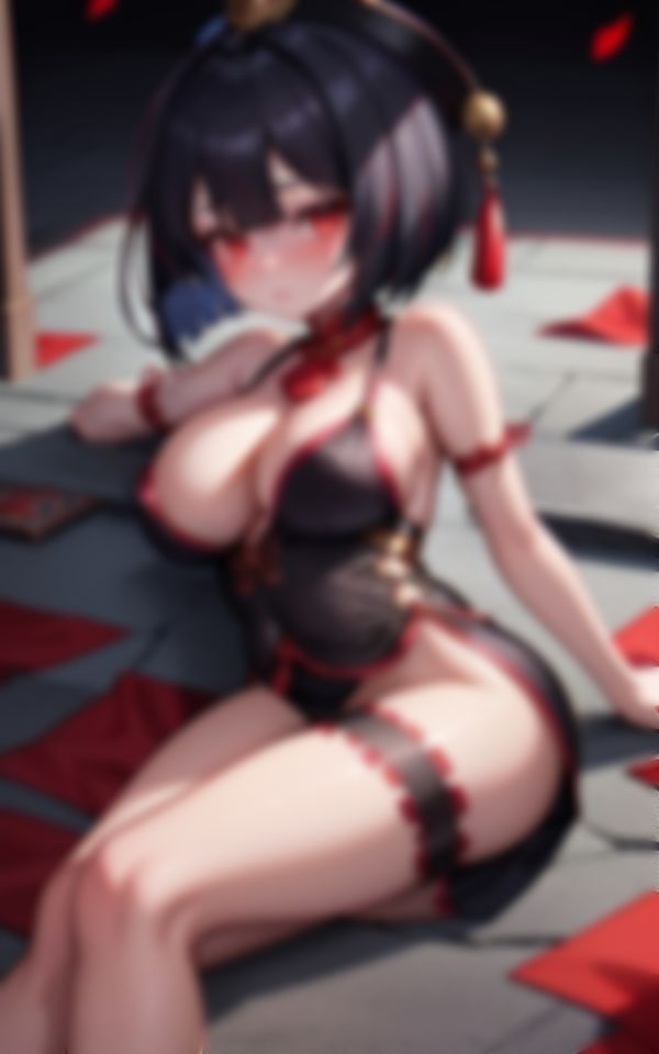 あまりにもエチエチでビッチなキョンシーコスプレ巨乳美女の色仕掛け - サンプル画像 3