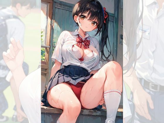野球部のマネージャーと部室で雨宿りしていると濡れている体に興奮してしまうボク - サンプル画像 5