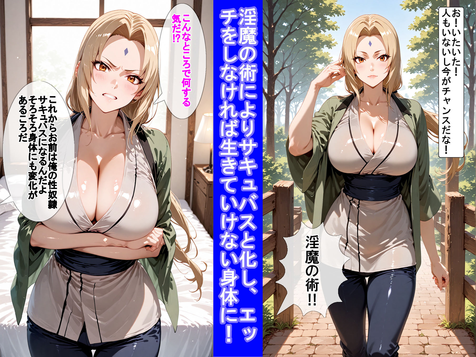 淫魔の術でサキュバス化した綱〇を好き放題する話 - サンプル画像 1