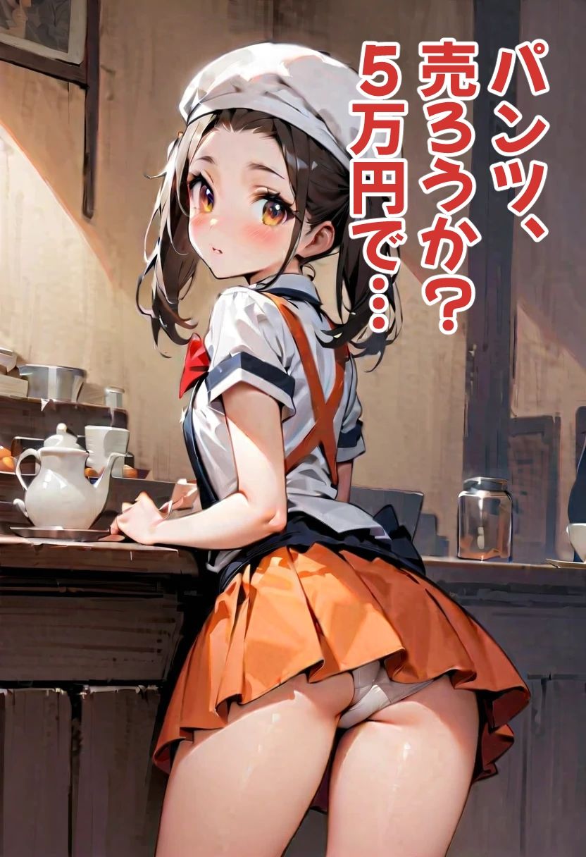 足刈がイク！  ウェイトレス・パンチラ編 - サンプル画像 5