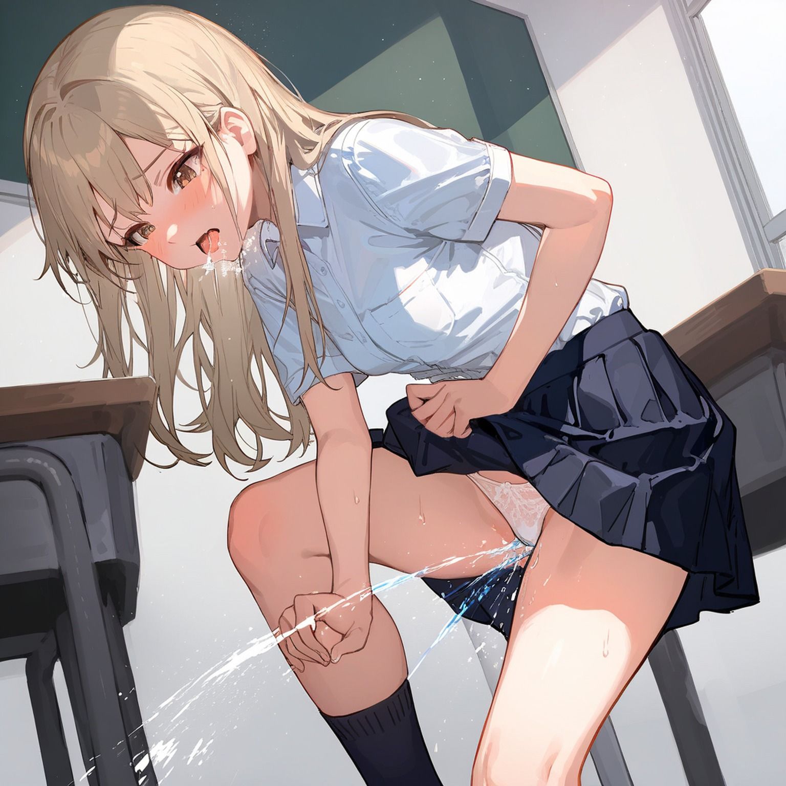 汚パンツ＆おもらし美少女【AIイラスト集】 - サンプル画像 4