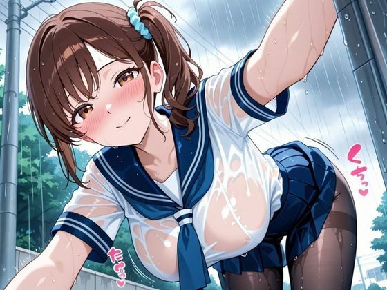 びしょ濡れ制服、理性崩壊。〜幼馴染の透け乳とパンスト尻、もう止まれない。〜 - サンプル画像 4