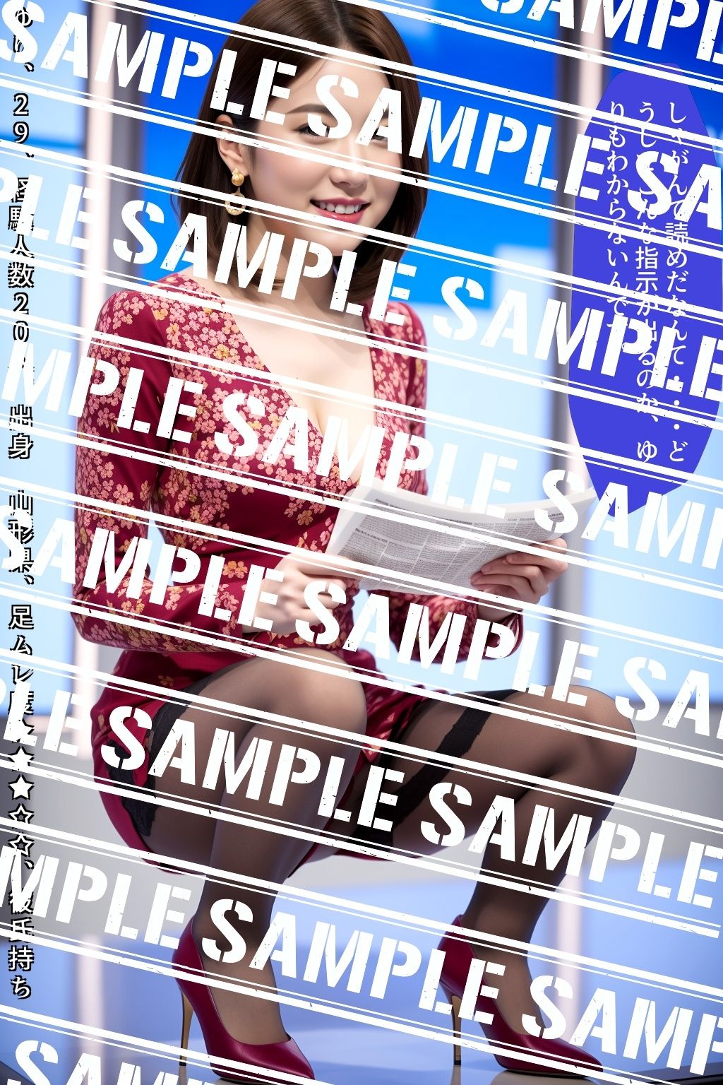 ハイヒール女子アナの挑発ニュース 〜しゃがんだ私でヌキ狂え〜 vol.1 - サンプル画像 4