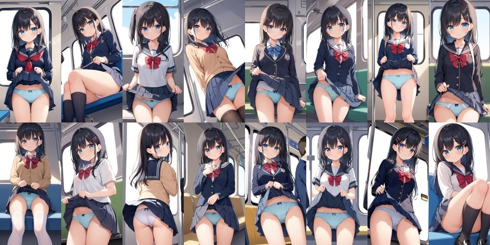 電車パンチラ【500枚】 - サンプル画像 6
