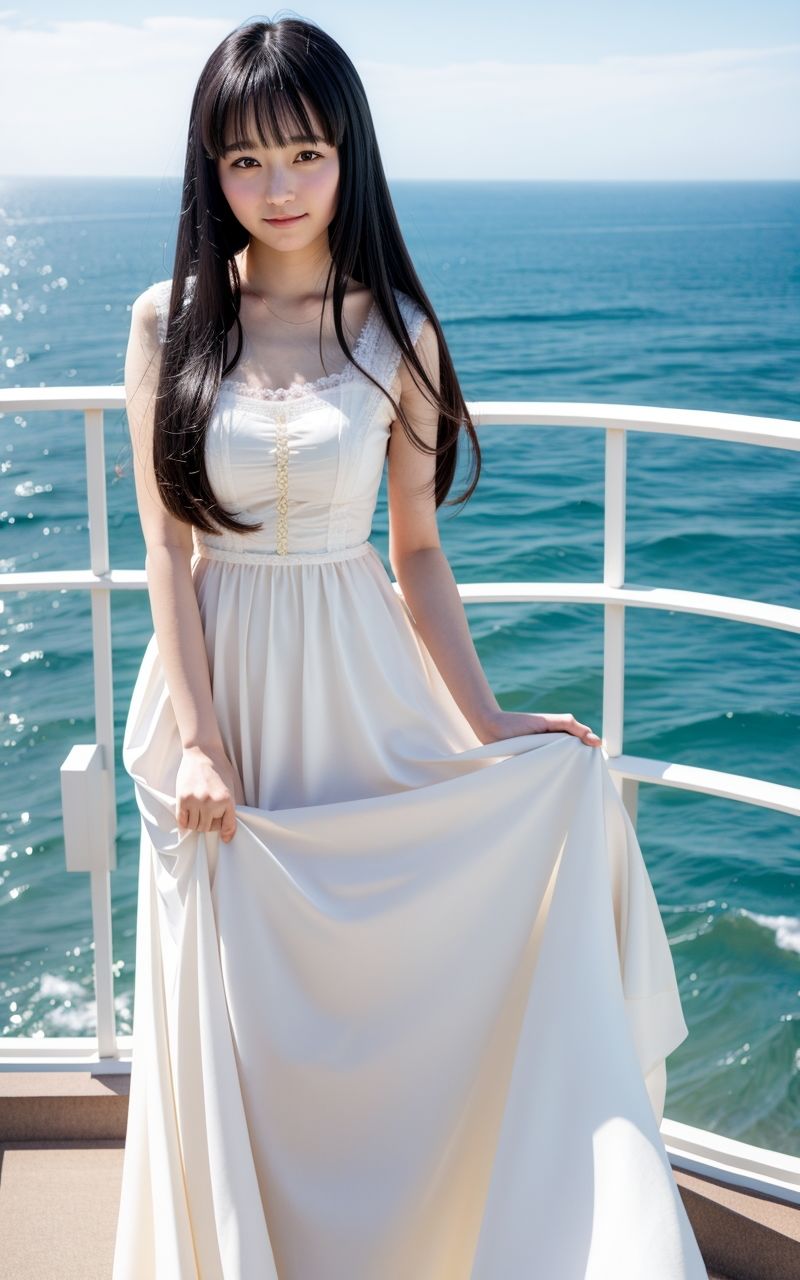 AI美女写真集┃ロングスカートで美女 - サンプル画像 2