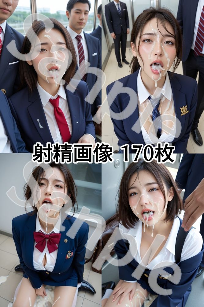 JK ブレザー女子校生  精子まみれの日常 《通学電車 編》vol.2 - サンプル画像 4
