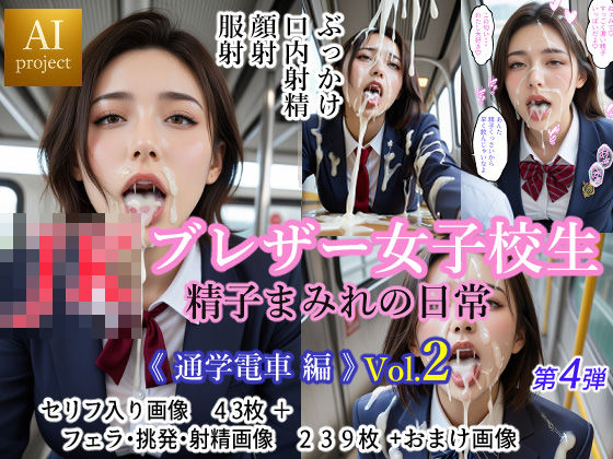 JK ブレザー女子校生  精子まみれの日常 《通学電車 編》vol.2