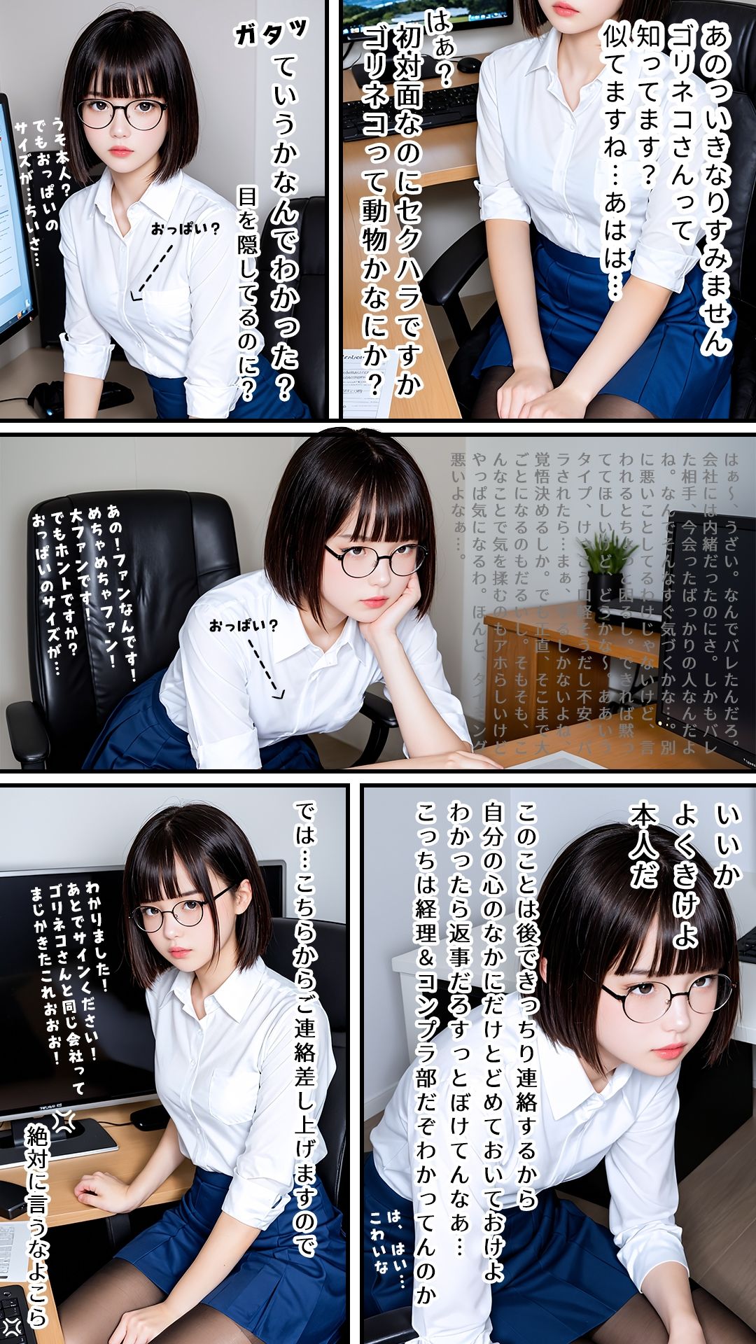 童顔BBA（31）と新人くん（童貞）｜個撮のはずがなぜかアナルセックスしてるんだが｜コスプレ｜卑猥モザイク仕様｜最上級AI生成リアル実写系 - サンプル画像 4