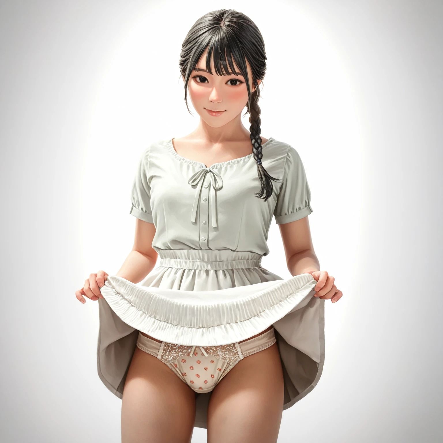 優等生のパンティーたくしあげさつえいかい（470枚） - サンプル画像 1