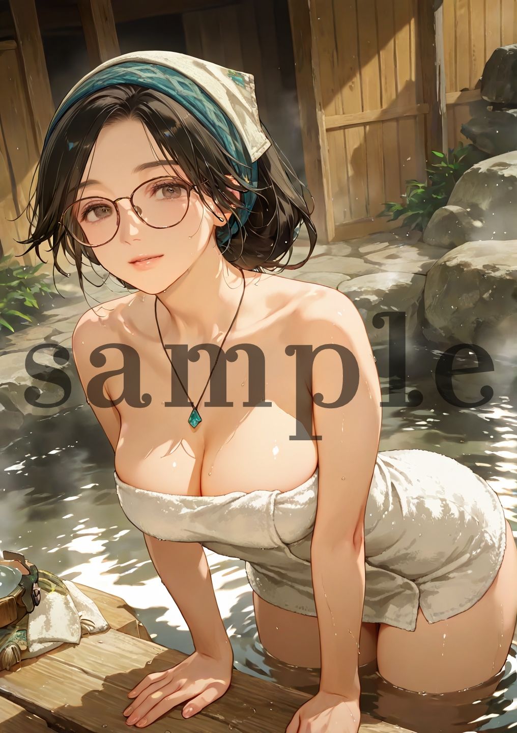 アルマさんと温泉からの濃密えっち - サンプル画像 1