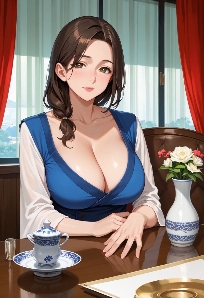 お隣の巨乳人妻と汗だくセックス - サンプル画像 1