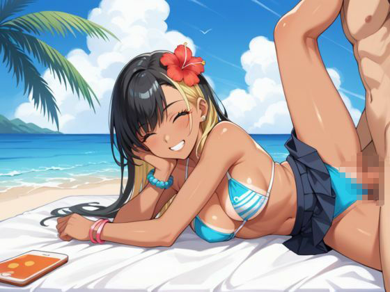 水着を着たギャルと海で孕ませセックスする - サンプル画像 4