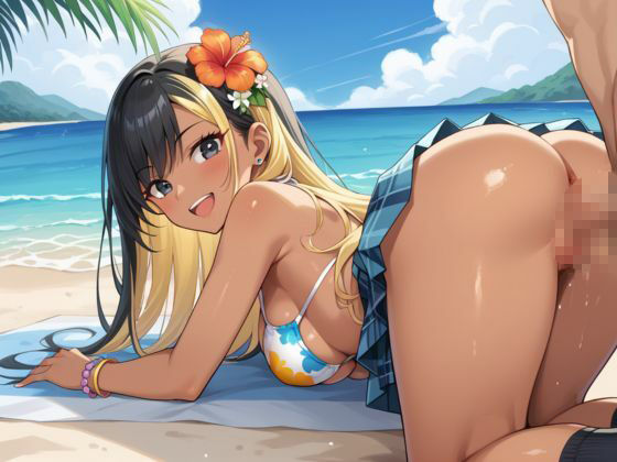 水着を着たギャルと海で孕ませセックスする - サンプル画像 5