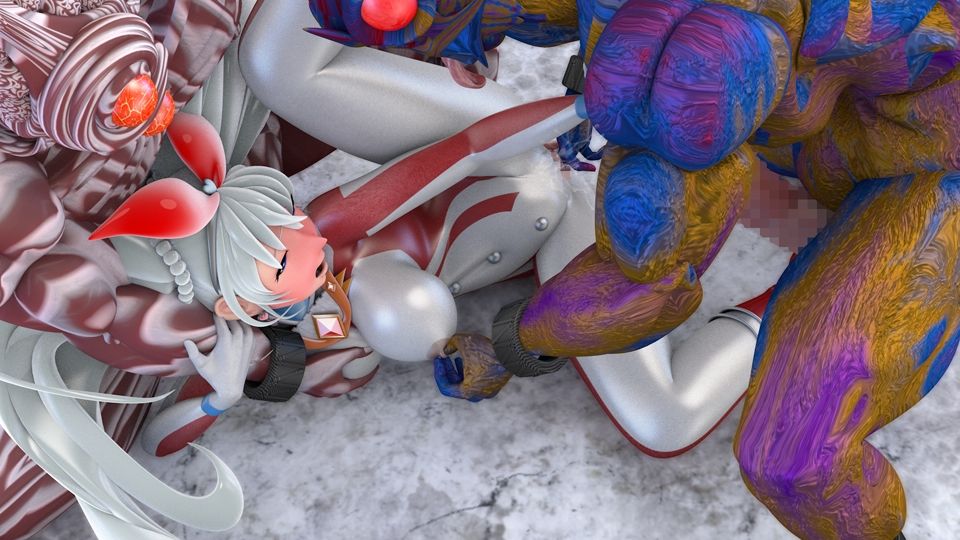 光の女神メロディナVSデュアル星人＆ギャブル星人 - サンプル画像 4