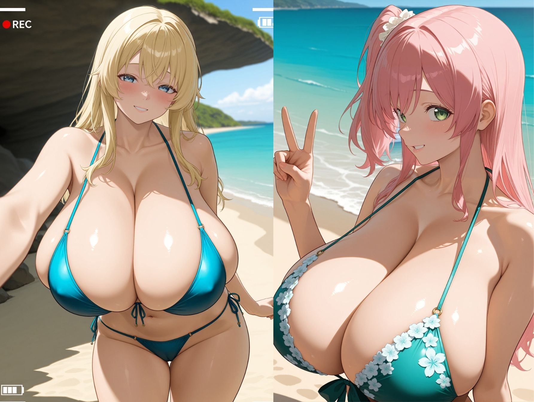 爆乳水着少女集 - サンプル画像 5