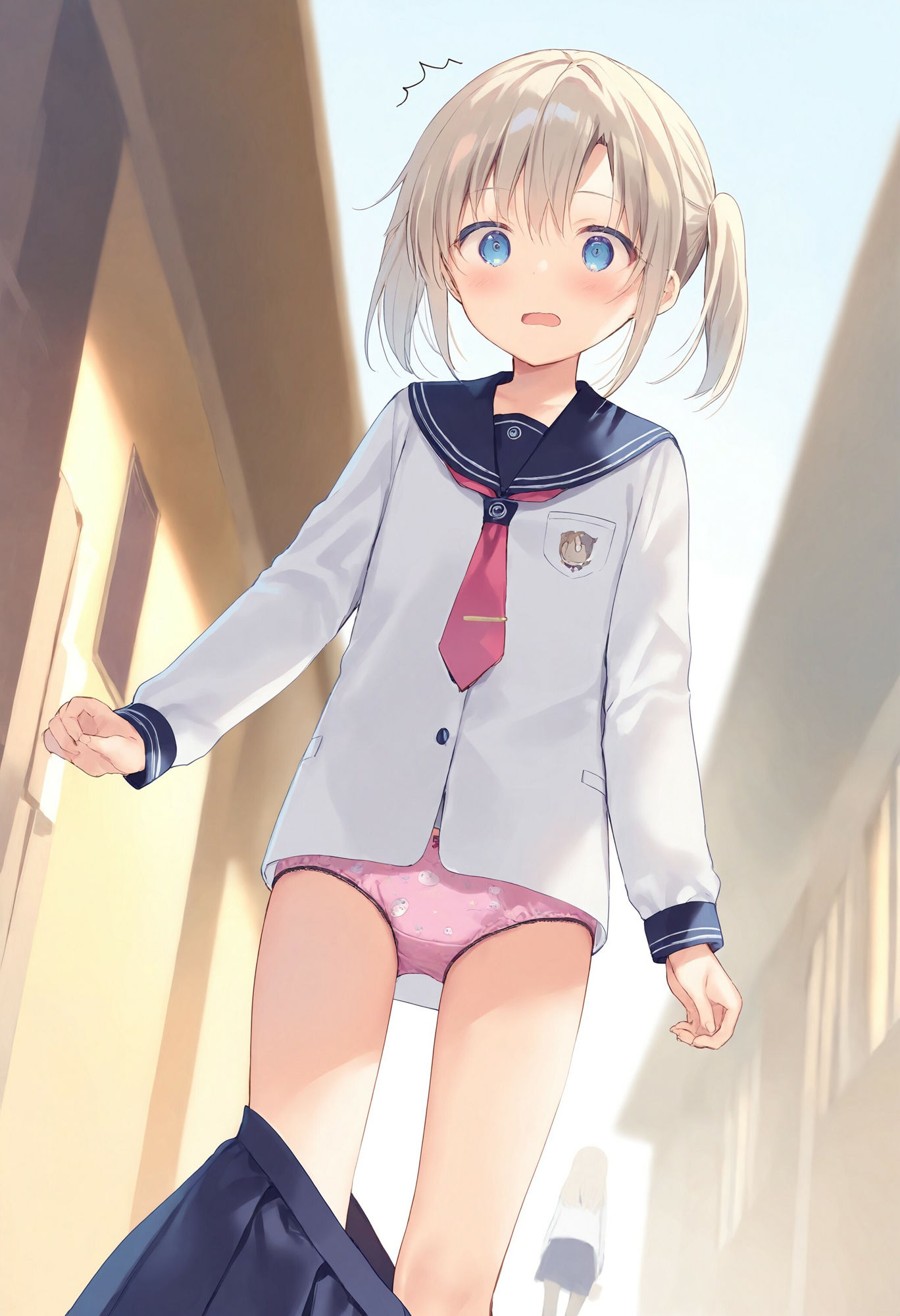 スカートがいきなり落ちてパンモロ - サンプル画像 1