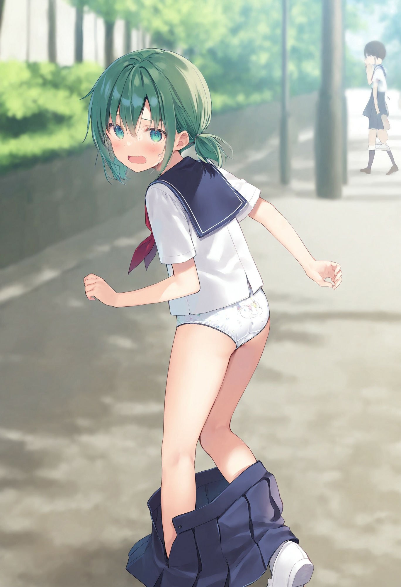 スカートがいきなり落ちてパンモロ - サンプル画像 2