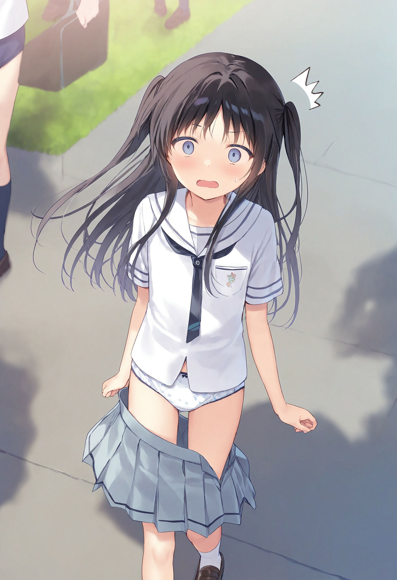 スカートがいきなり落ちてパンモロ - サンプル画像 3