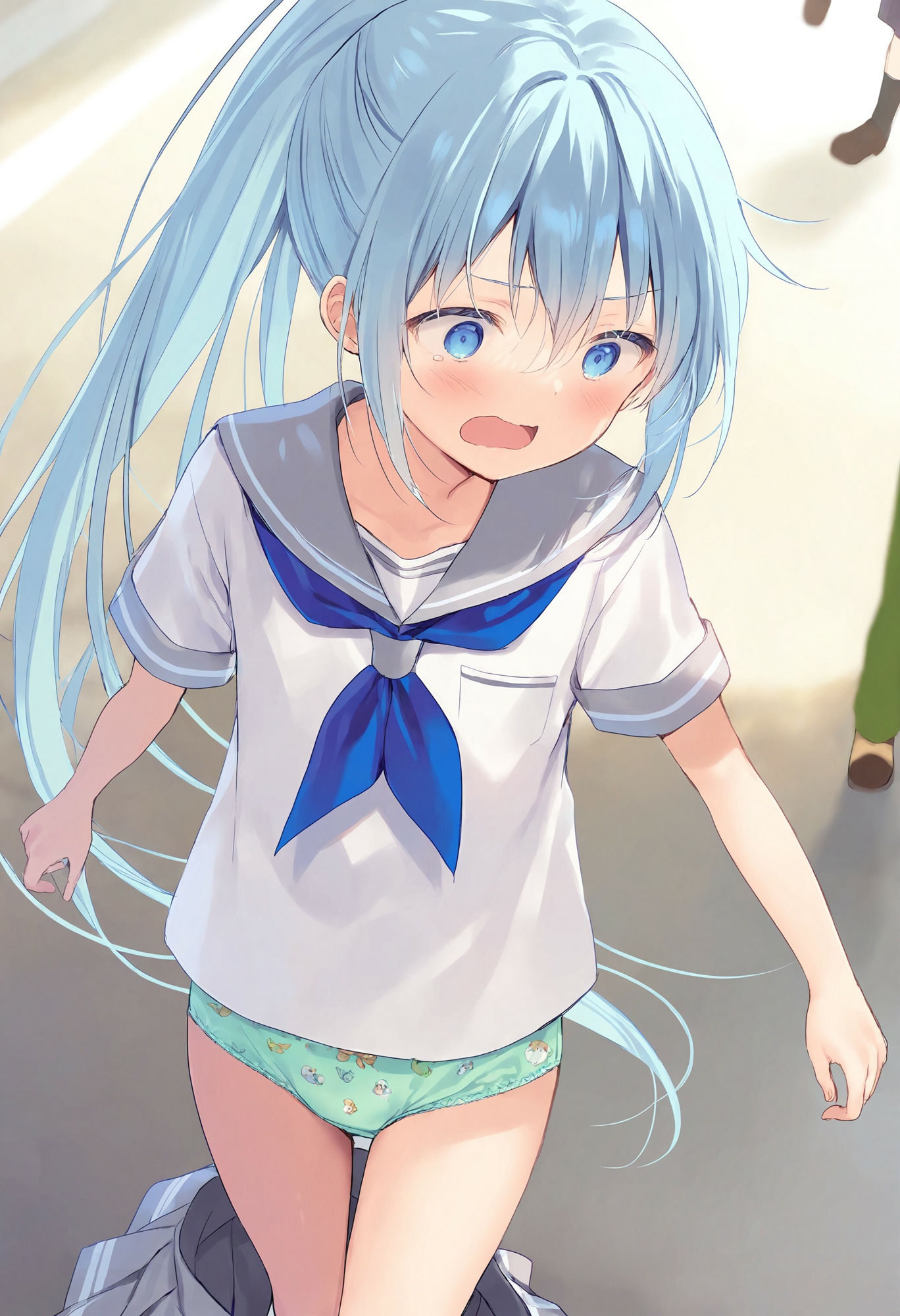 スカートがいきなり落ちてパンモロ - サンプル画像 6