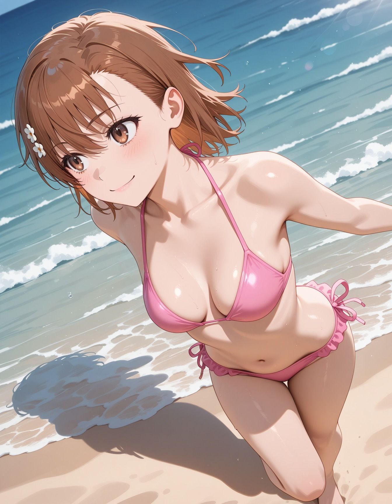 キモデブ男たちに犯●れたビキニ少女 - サンプル画像 1
