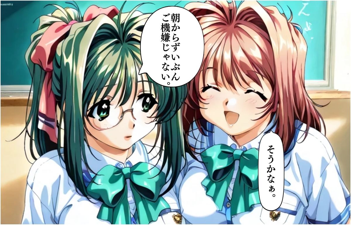 AIイラストCG集85 LOVERSー恋に〇ちたら 河〇理恵 初体験編（セリフ＆擬音付き） - サンプル画像 2