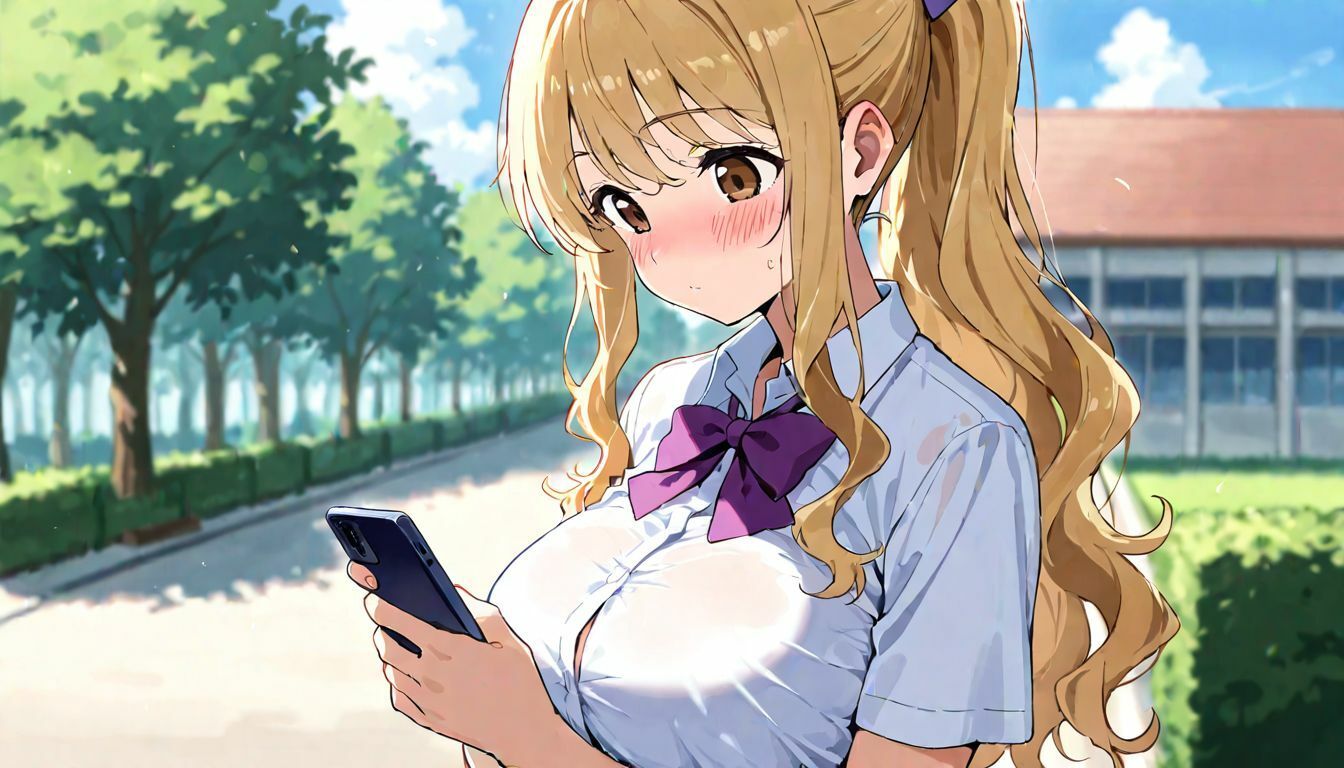 ド金髪でもド真面目  女子校生肉便器調教 - サンプル画像 1