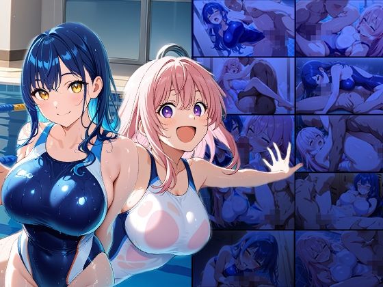 爆乳競泳水着美女たちが顧問と放課後孕ませ特訓【4K】 - サンプル画像 1