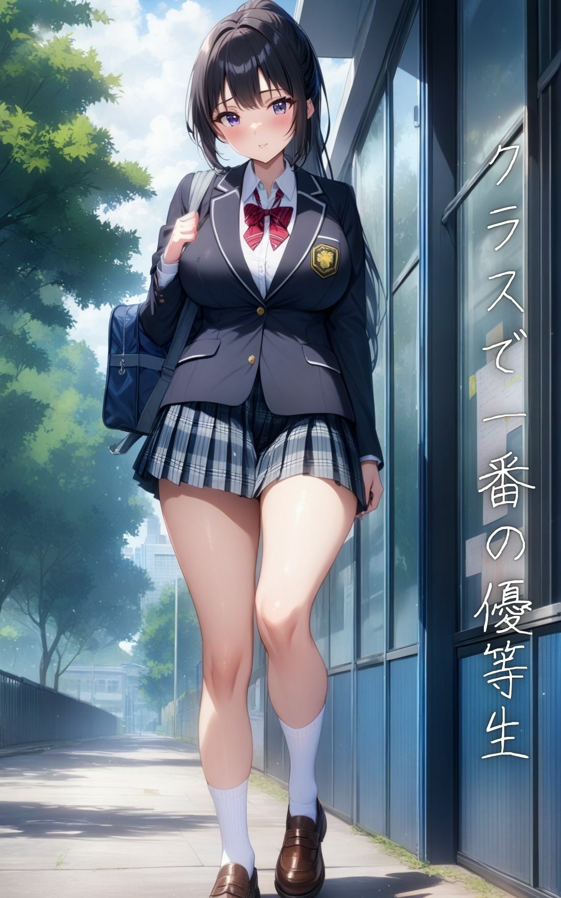 学力No.1の巨乳女子校生  クラスで1番エロい説 - サンプル画像 1