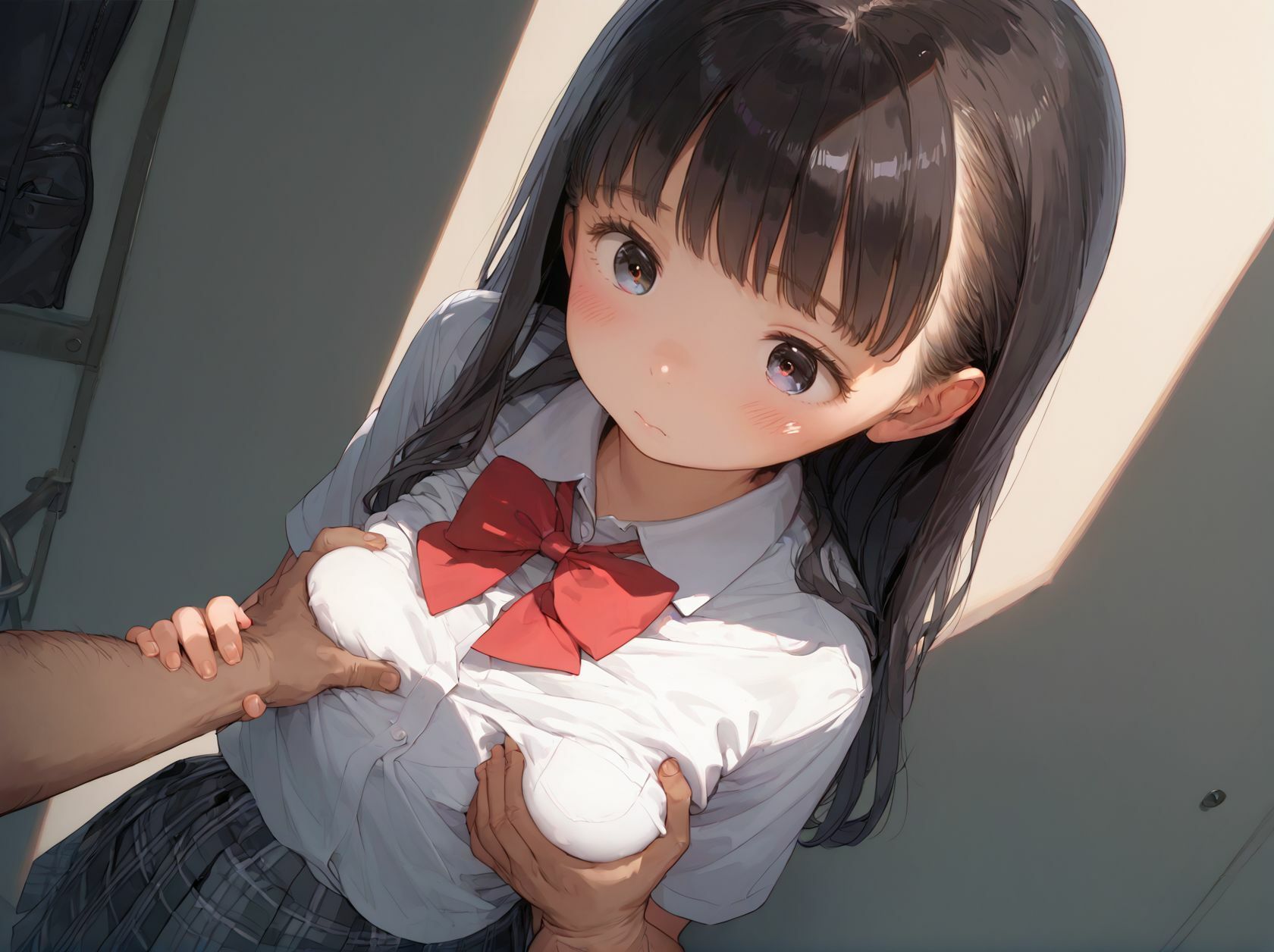 女子校生姪っ子のち〇ぽが吸い付くようなぷにまんに挿入して種付け・中出し - サンプル画像 1