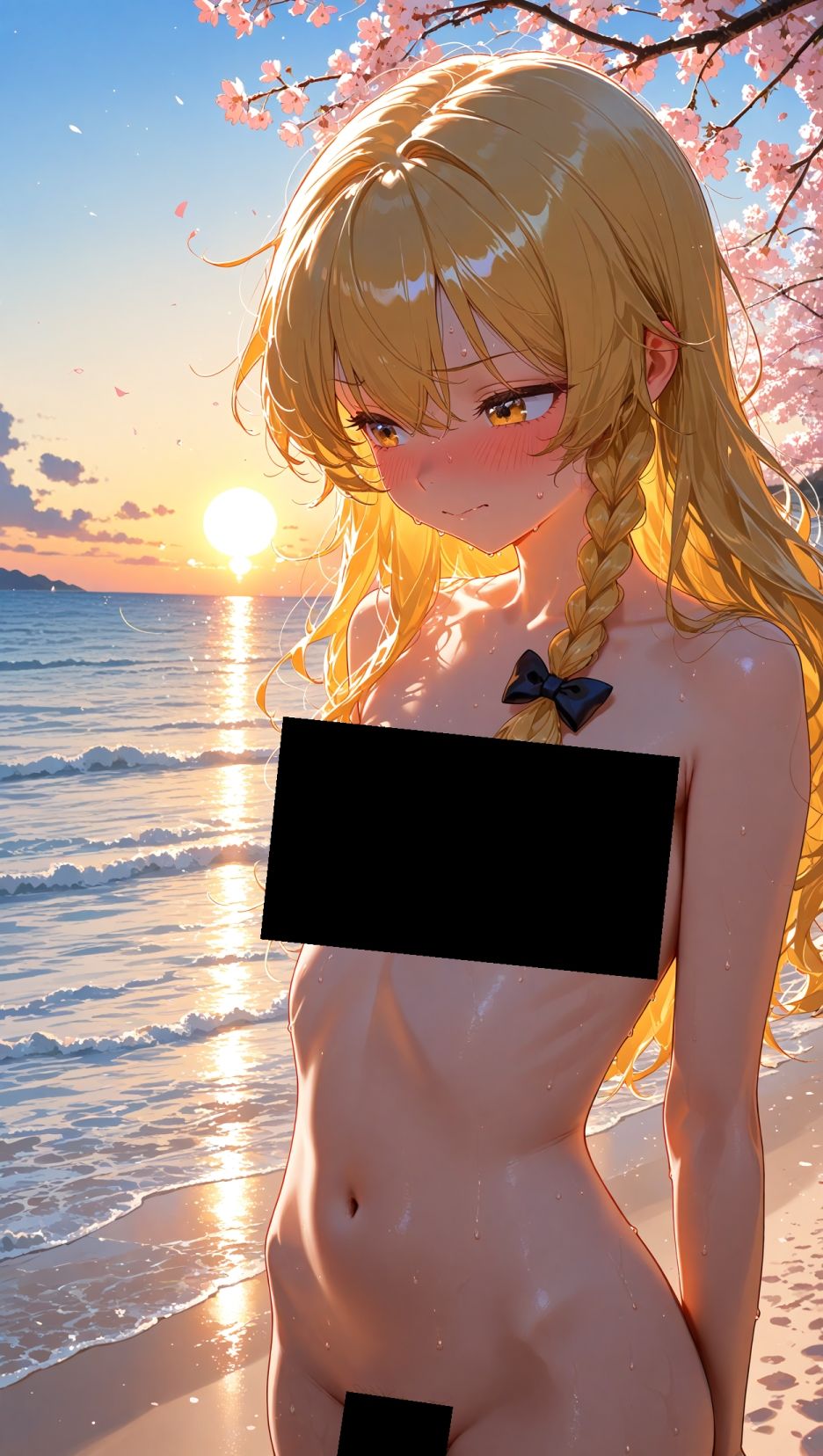 魔理沙ちゃんのえっちな写真集vol.4〜春の晴れた夕方の海編〜 - サンプル画像 7