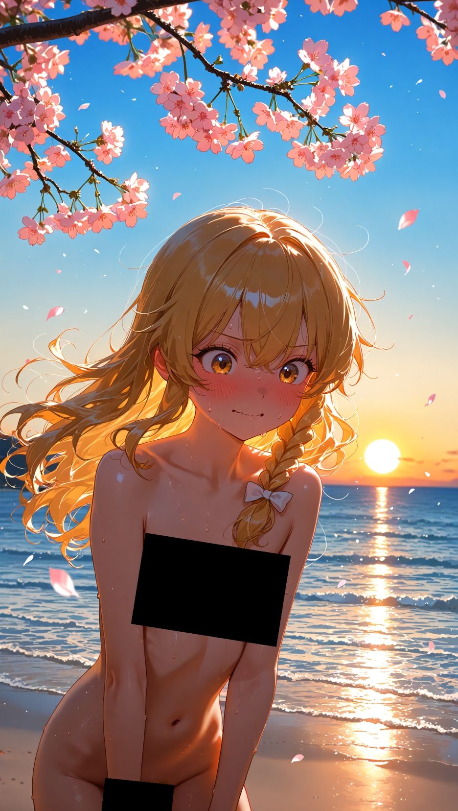 魔理沙ちゃんのえっちな写真集vol.4〜春の晴れた夕方の海編〜 - サンプル画像 8