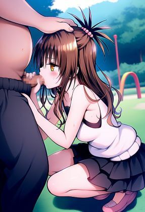 ToLOVEる 結城美柑 昼の公園でおじさん達と露出SEX - サンプル画像 2