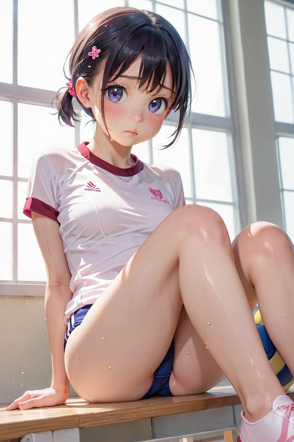 練習の後は柔軟セックス体操！？バレー部編 - サンプル画像 1