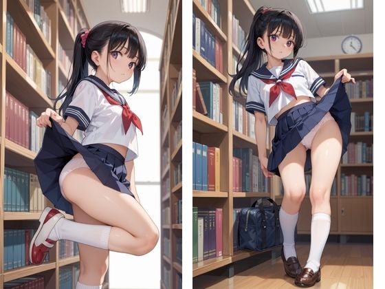 【禁断誘惑】図書委員女子校生 - サンプル画像 1