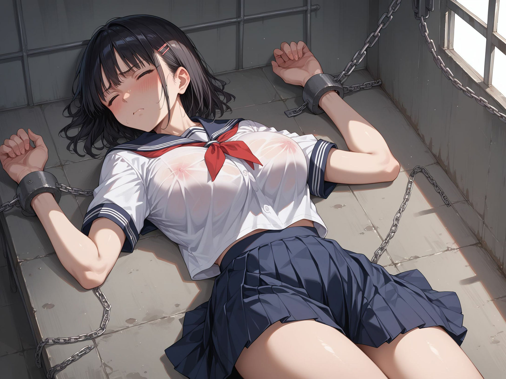 緊縛指導  絶対に淫乱される闇の学園 - サンプル画像 2