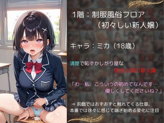風俗タワーに迷い込んだら、全階爆乳美女がおもてなし（ハート） - サンプル画像 2